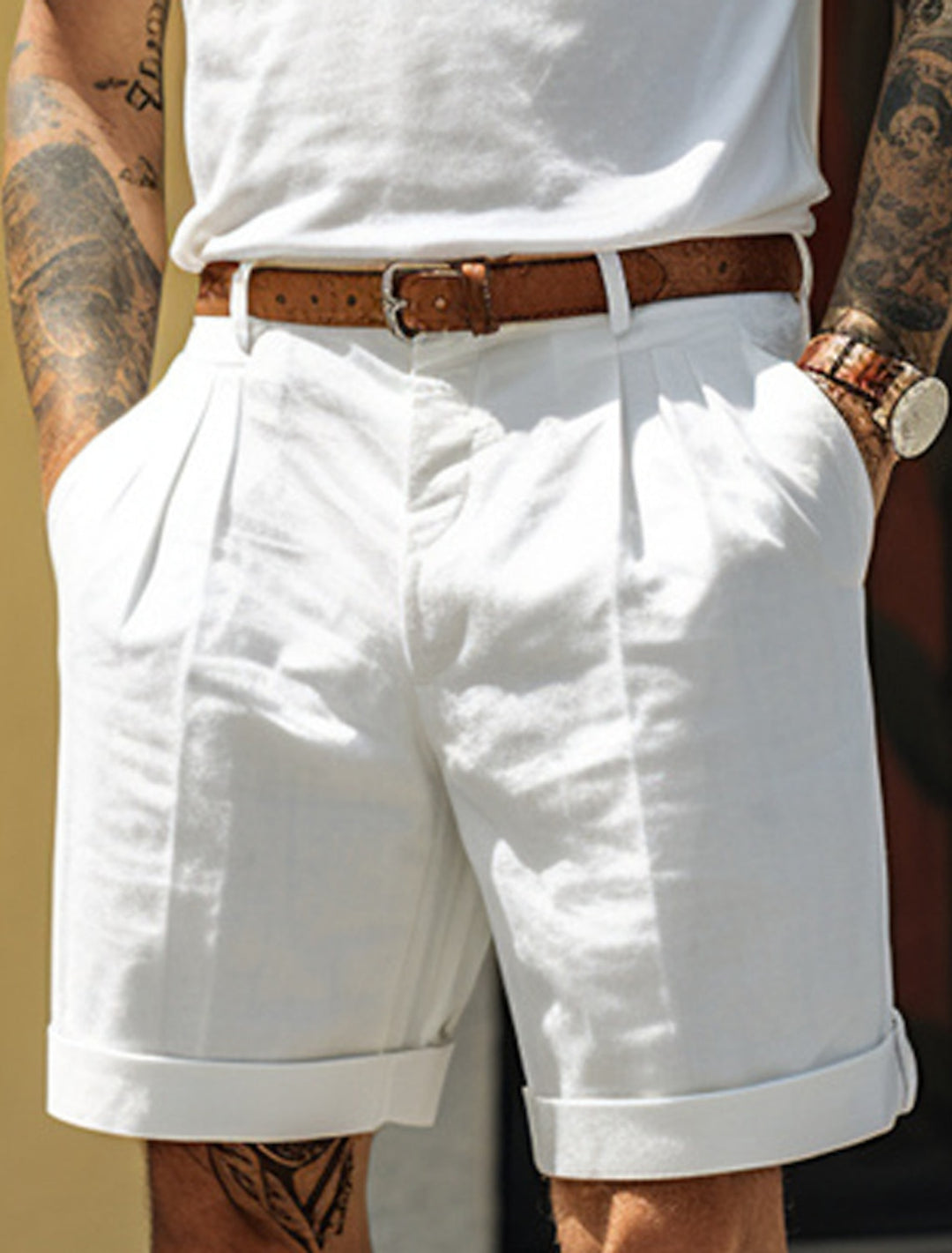 Men's Shorts Linen Casual Shorts Daily Comfort Breathable Short