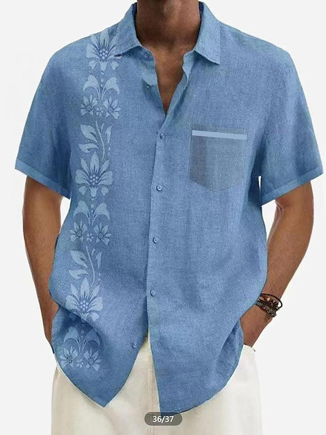 Men's Hawaiian Shirt Short Sleeves Clothing Apparel Fashion