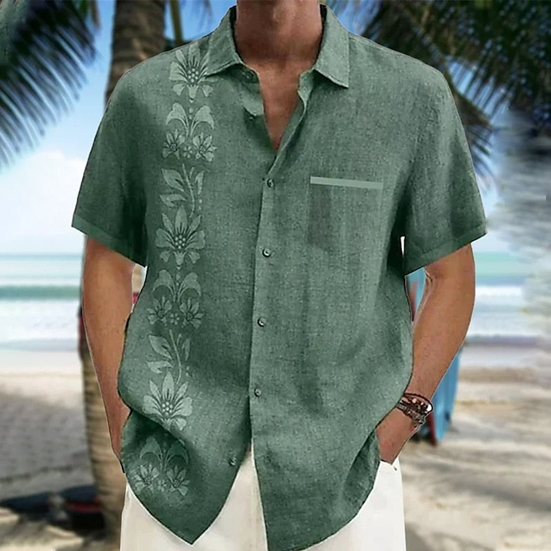 Men's Hawaiian Shirt Short Sleeves Clothing Apparel Fashion