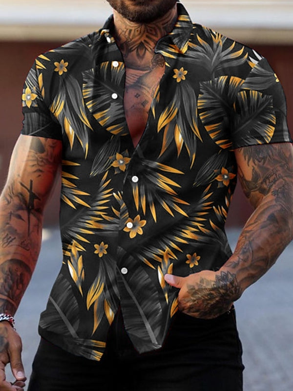 Men's Graphic  Shirt 3D Print Street Daily Short Sleeve Clothing Apparel Fashion
