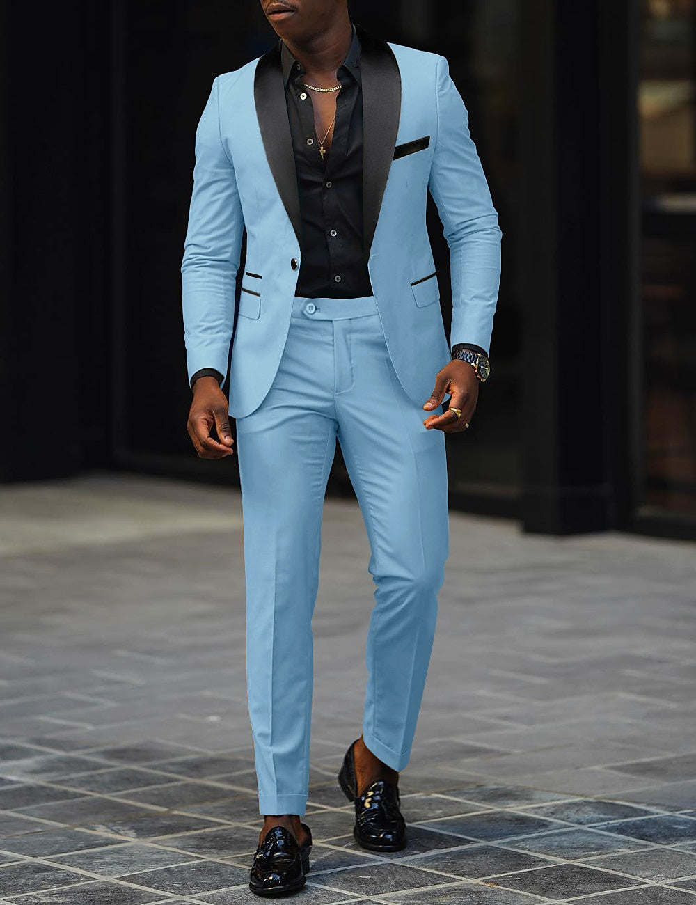 Dark Gray Men's Tailored Fit Single Breasted One-button 2 Pieces Prom Wedding Suits, Dark Gray Dark Gray Men's Tailored Fit Single Breasted One-button 2 Pieces Prom Wedding Suits, Dark Gray
