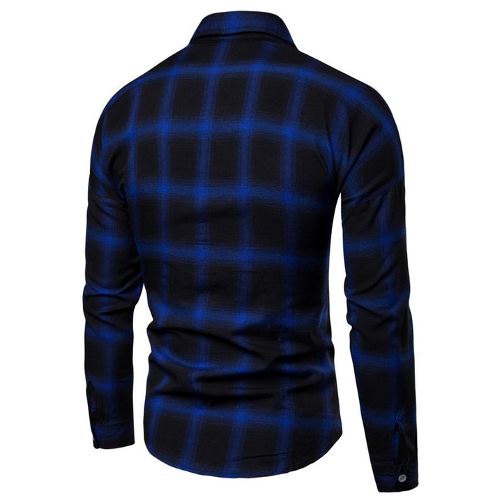 Men's Loose Long Sleeves Casual Plaid Shirt