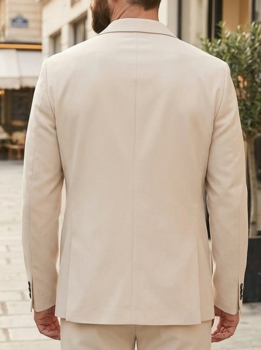 Men's Loose Top Single Western Thin Jacket Single-Breasted Two-Buttons