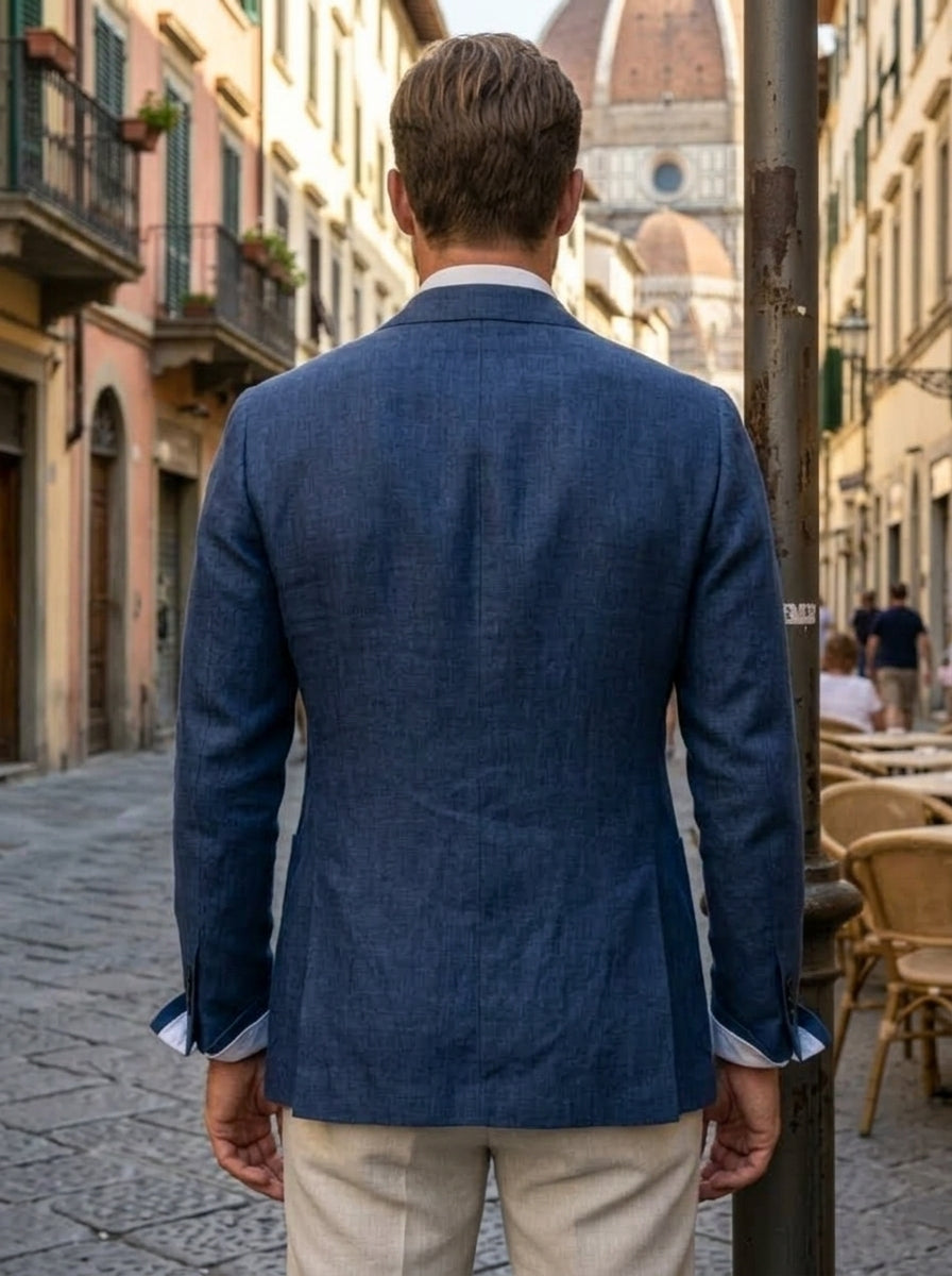 Men's Casual Single-Breasted Two-Buttons Long Sleeves Jacket