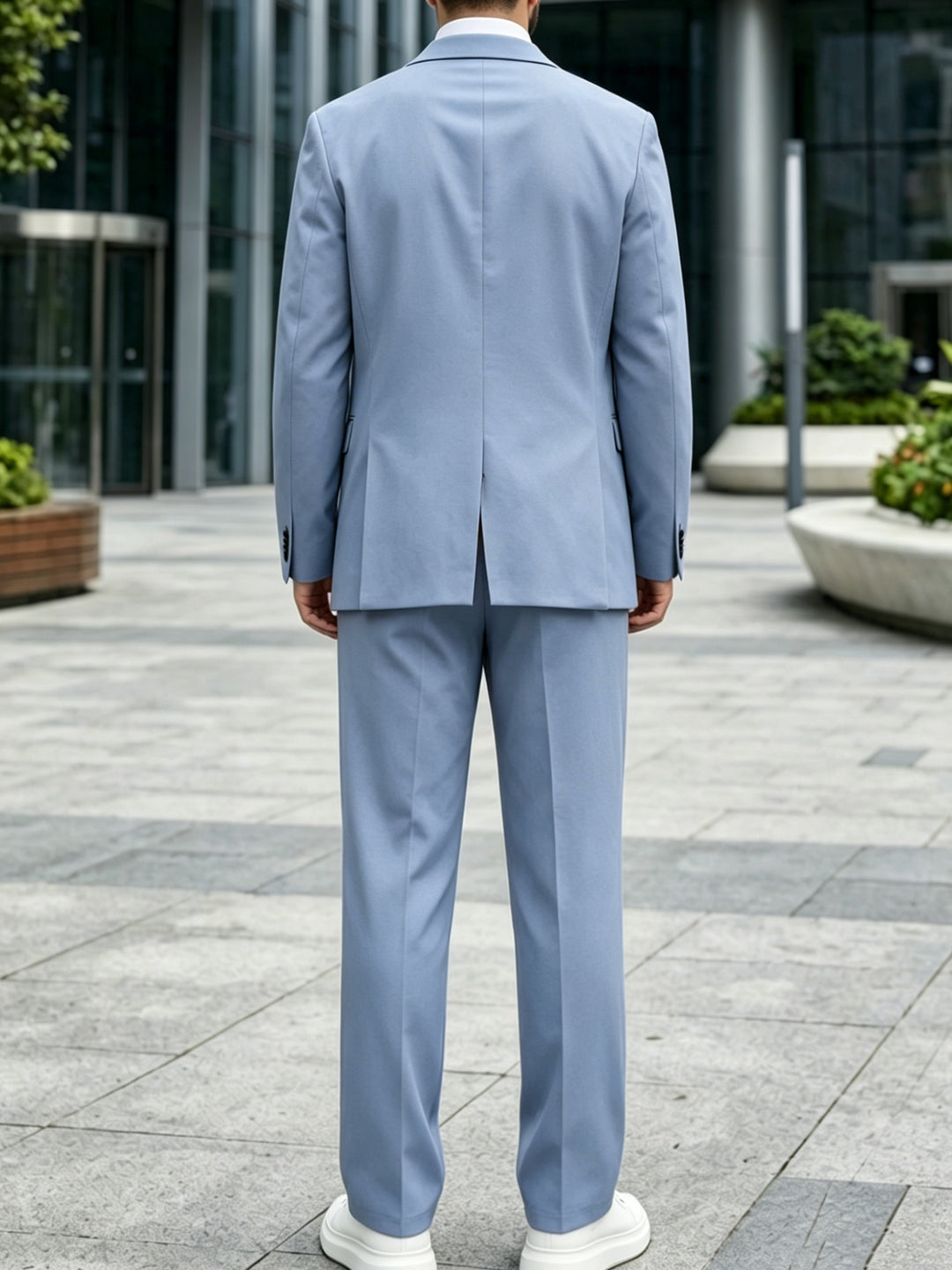 Men's Single Breasted One-Buttons 2 Pieces Suit Long Sleeves