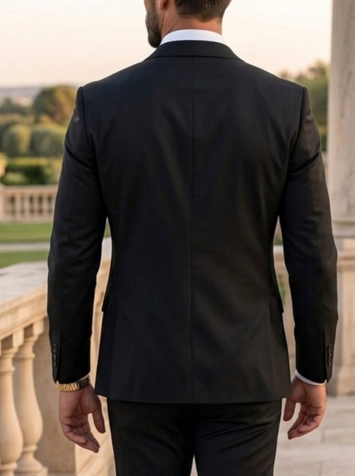 2 Pieces Men's Single Breasted One-Button Sequins Suit Long Sleeves