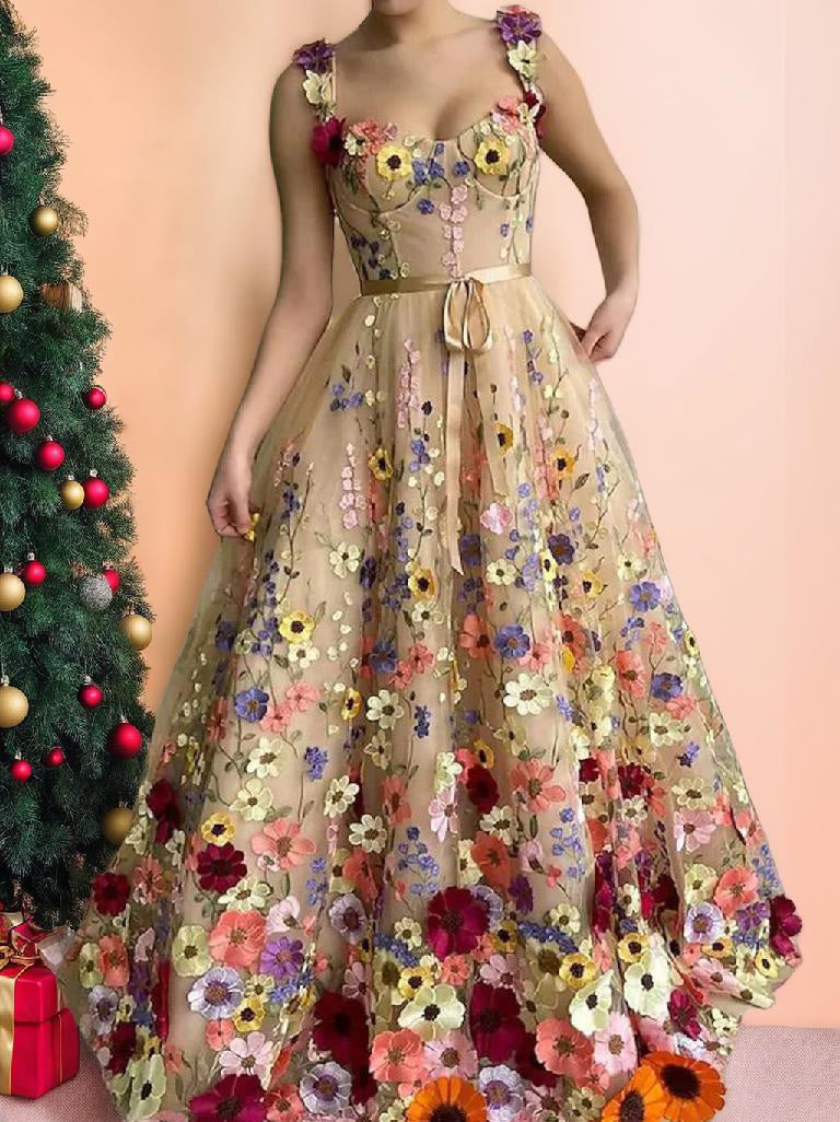 Embroidery 2026 Prom Dresses Champagne Women's Tulle Sweetheart Long Floral Evening Ball Gowns with Embroidery for Formal Party Evening Dresses, Embroidery 2026 Prom Dresses Champagne Women's Tulle Sweetheart Long Floral Evening Ball Gowns with Embroidery for Formal Party Evening Dresses,