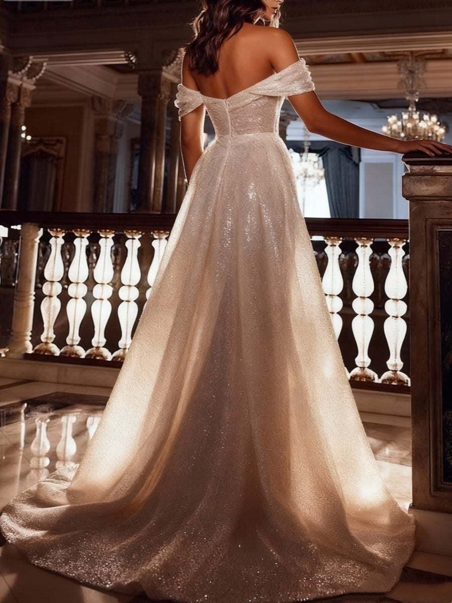 Trumpet/Mermaid Evening Dresses Off-the-Shoulder Floor-length Formal Party Dresses