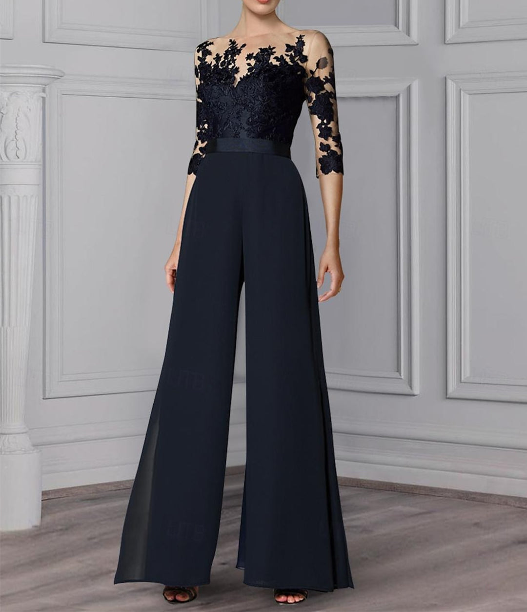 navy blue mother of the bride cocktail pant suits