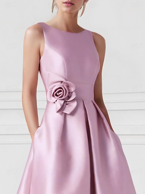 A-Line Boat Neck Wedding Guest Cocktail Dresses Sleeveless Floor-Lengt - Mondressy A-Line Boat Neck Wedding Guest Cocktail Dresses Sleeveless Floor-Lengt - Mondressy