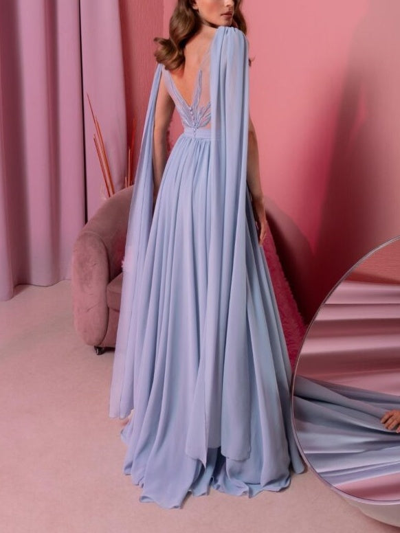 watteau evening dress Graceful Pink Off-The-Shoulder Sleeveless Beaded Mermaid Formal Dress misshow.com