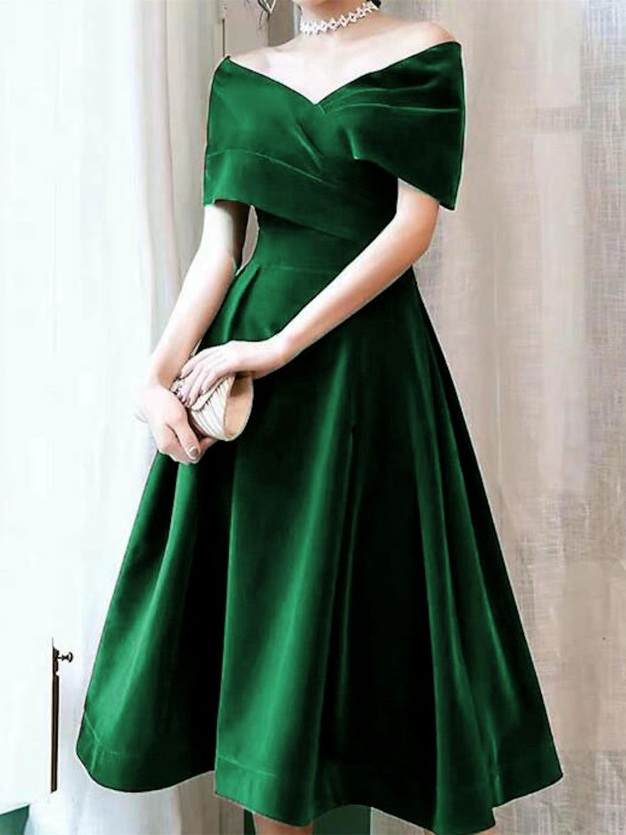 Evening Cocktail Dress Violet INSPIRE CHIC Women's Velvet Off-Shoulder Vintage A-Line Cocktail Evening Dress Evening Cocktail Dress Violet INSPIRE CHIC Women's Velvet Off-Shoulder Vintage A-Line Cocktail Evening Dress