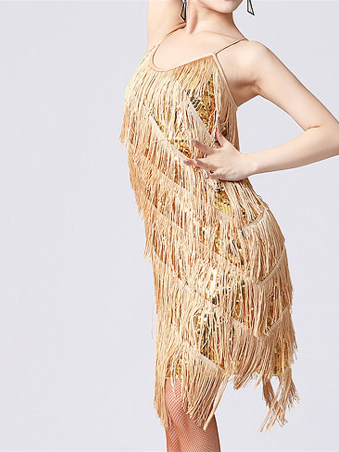 Sheath/Column Spaghetti Straps Short/Mini Vintage Costume Party Dresses With Sequins
