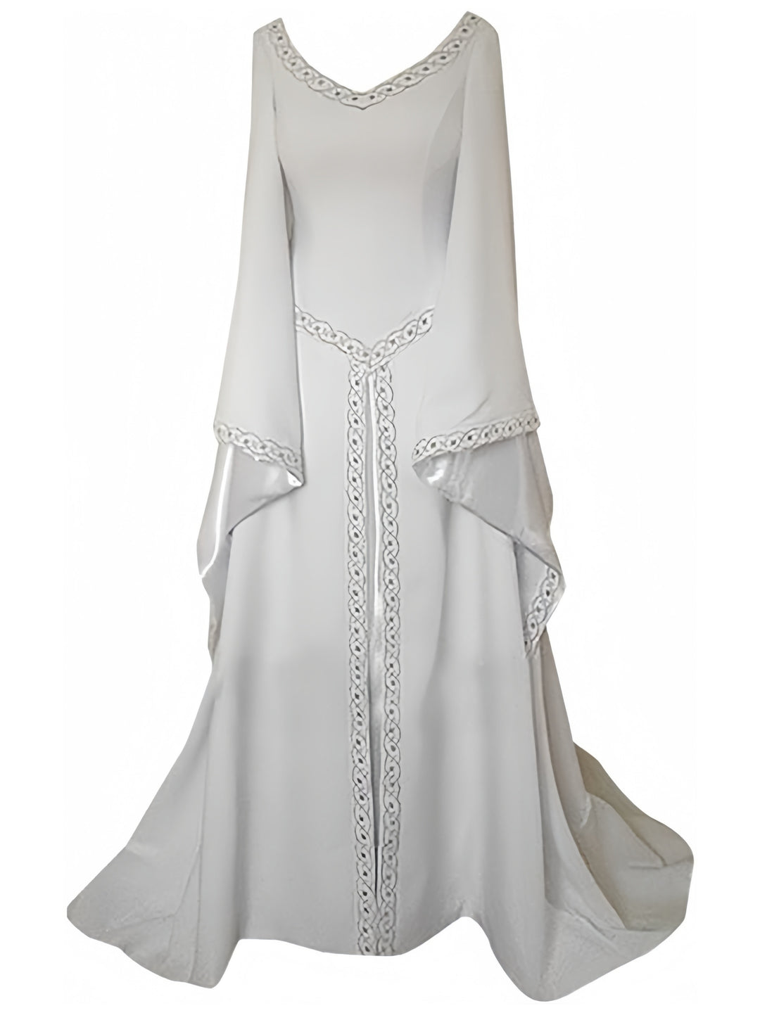 A-Line/Princess V-Neck Long Sleeves Asymmetrical Vintage Dress