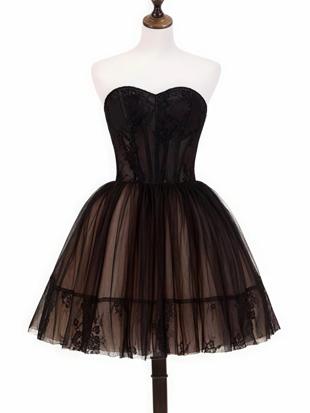 A-Line/Princess Strapless Sleeveless Short/Mini Party Dance Cocktail Homecoming Dress With Corset Bodice