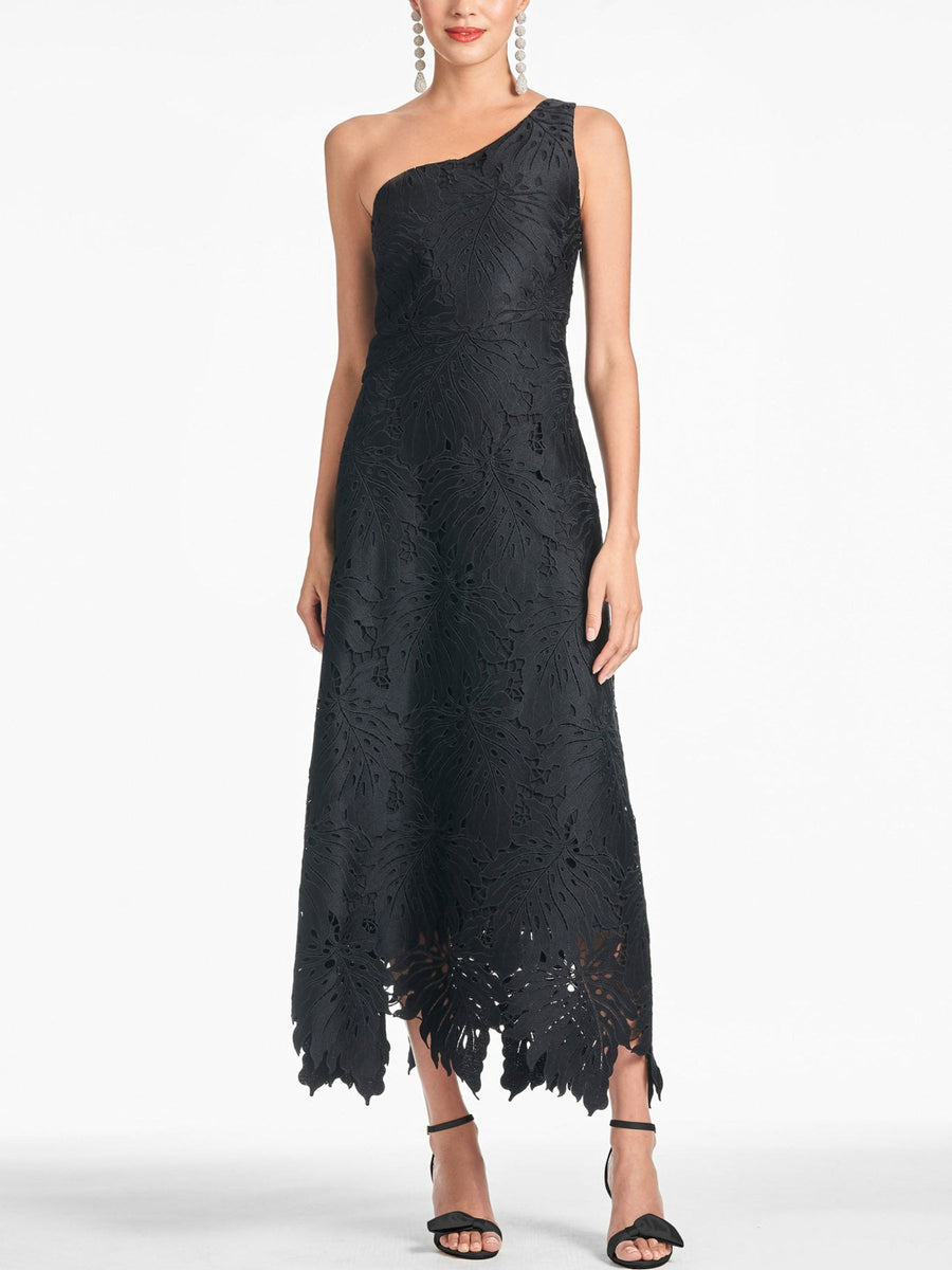 A-Line/Princess Formal Evening Dress One-shoulder Sleeveless Asymmetrical Black Prom Dresses With Appliques Lace A-Line/Princess Formal Evening Dress One-shoulder Sleeveless Asymmetrical Black Prom Dresses With Appliques Lace