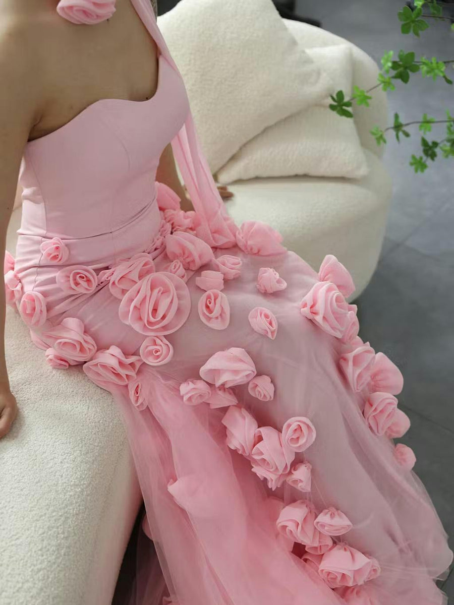 trumpet mermaid tulle prom dress Lace Prom Dress 2026 Burgundy Mermaid Tulle Appliques Long V-neck Slit