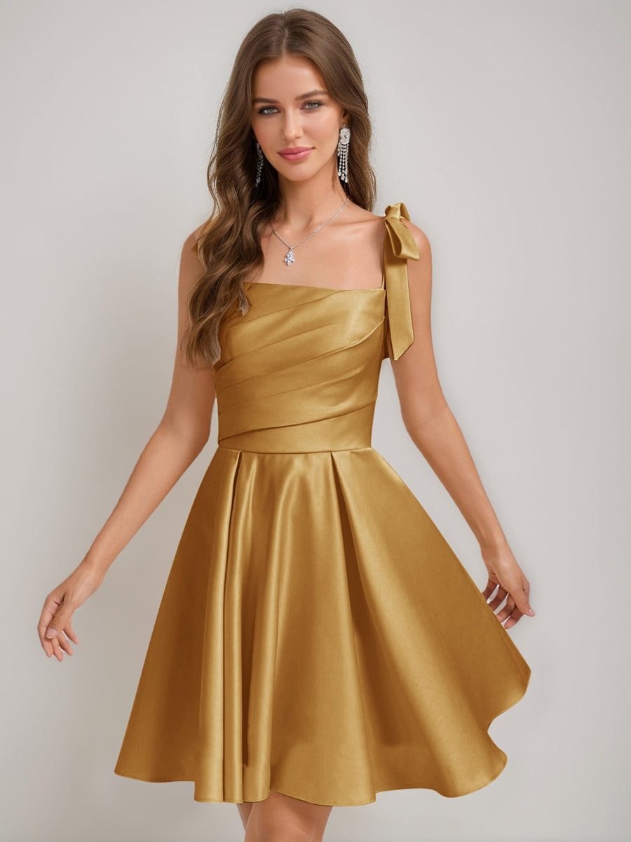 mustard homecoming dress Charming Mustard Yellow Homecoming Dress With Bow Detail on Luulla
