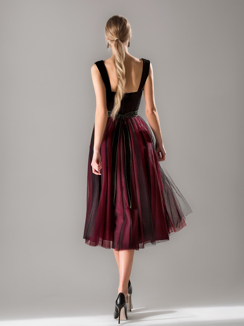 A-Line/Princess Sweetheart Sleeveless Tea Length Cocktail Dresses with Flowers & Sash