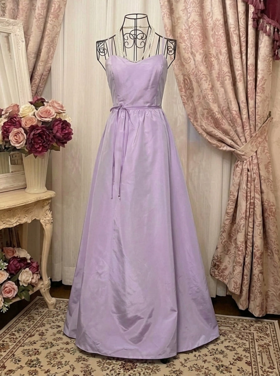 A-Line/Princess 2 Pieces Spaghetti Straps Taffeta Prom Dresses Vintage 80s Iridescent Dress Short Sleeves Ankle-Length With Jacket