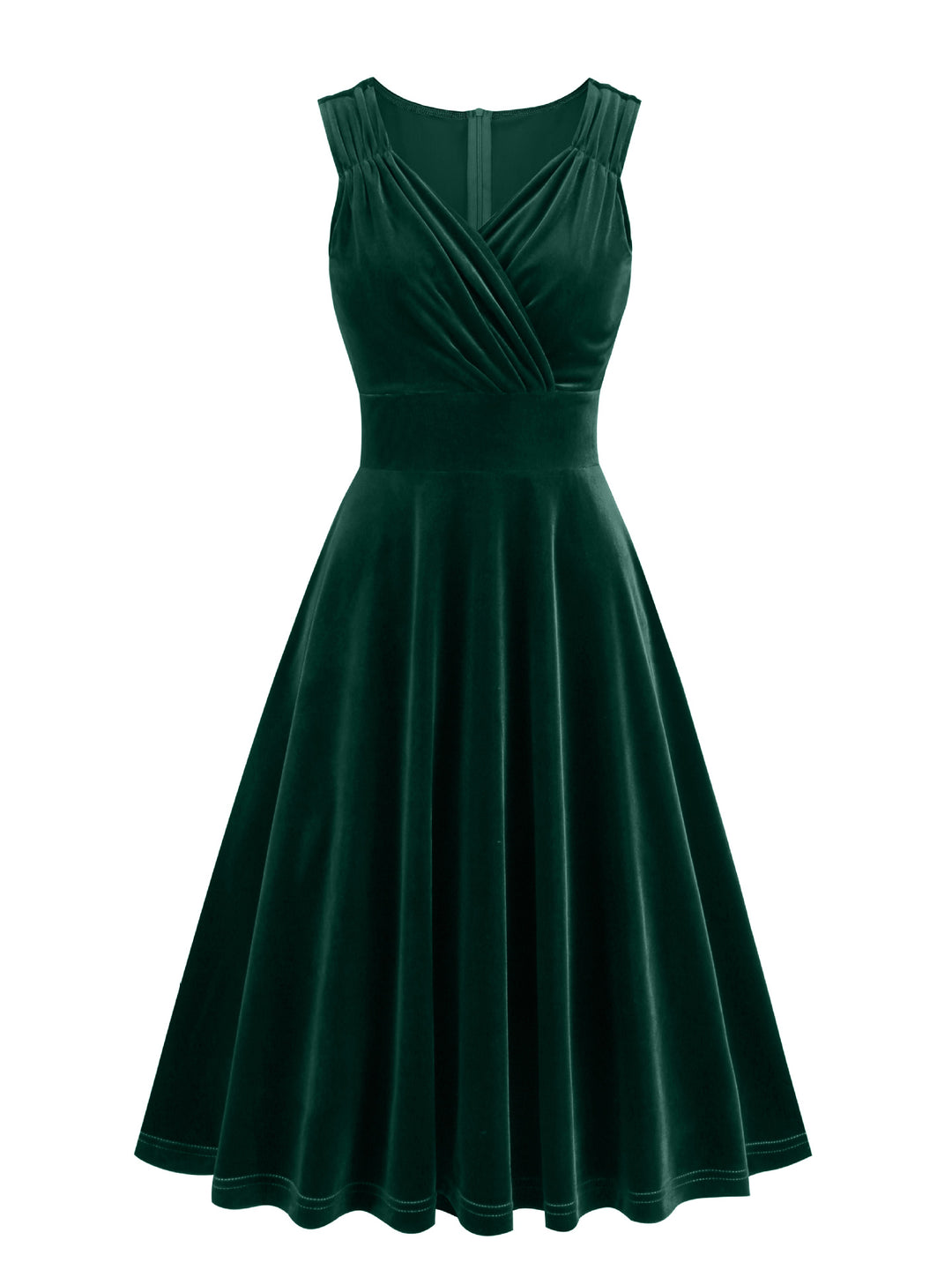 A-Line/Princess 1950s V-Neck Sleeveless Vintage Dresses with Pleats