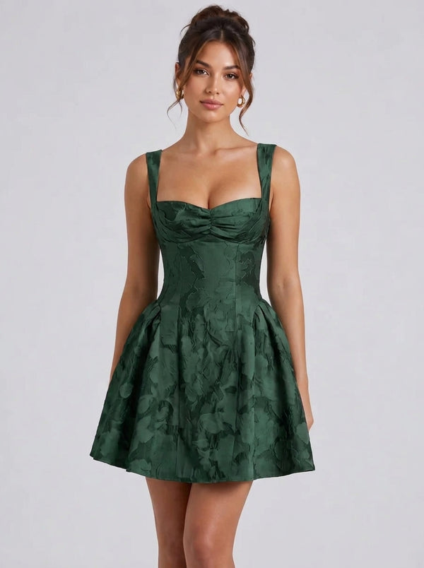 A-Line/Princess Square Collar Chiffon Floral Homecoming Dresses Sleeveless Short/Mini Ruched