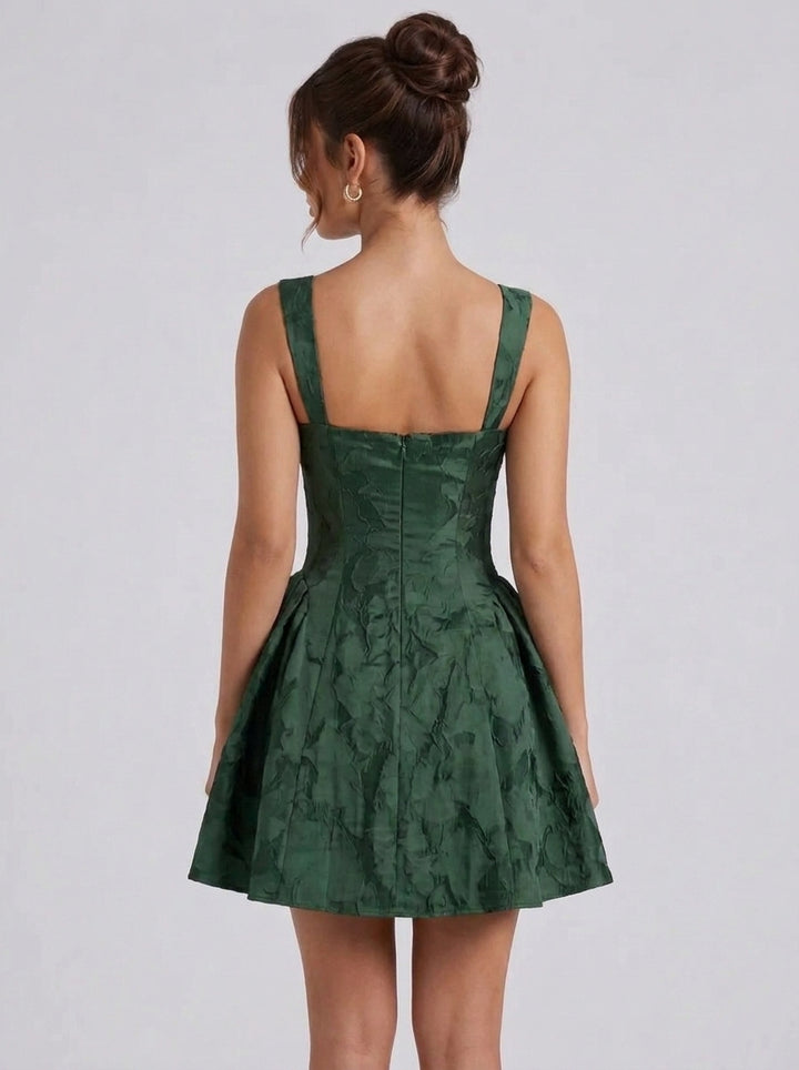 A-Line/Princess Square Collar Chiffon Floral Homecoming Dresses Sleeveless Short/Mini Ruched