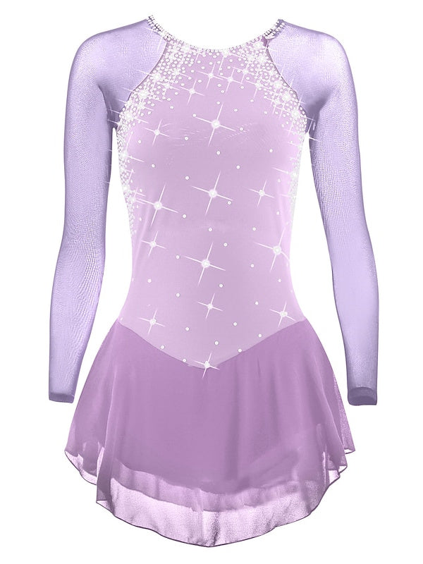 Figure Skating Dress Women's Girls' Ice Skating Dress with Classic Crystal/Rhinestone, Child 8 / Purple Figure Skating Dress Women's Girls' Ice Skating Dress with Classic Crystal/Rhinestone, Child 8 / Purple