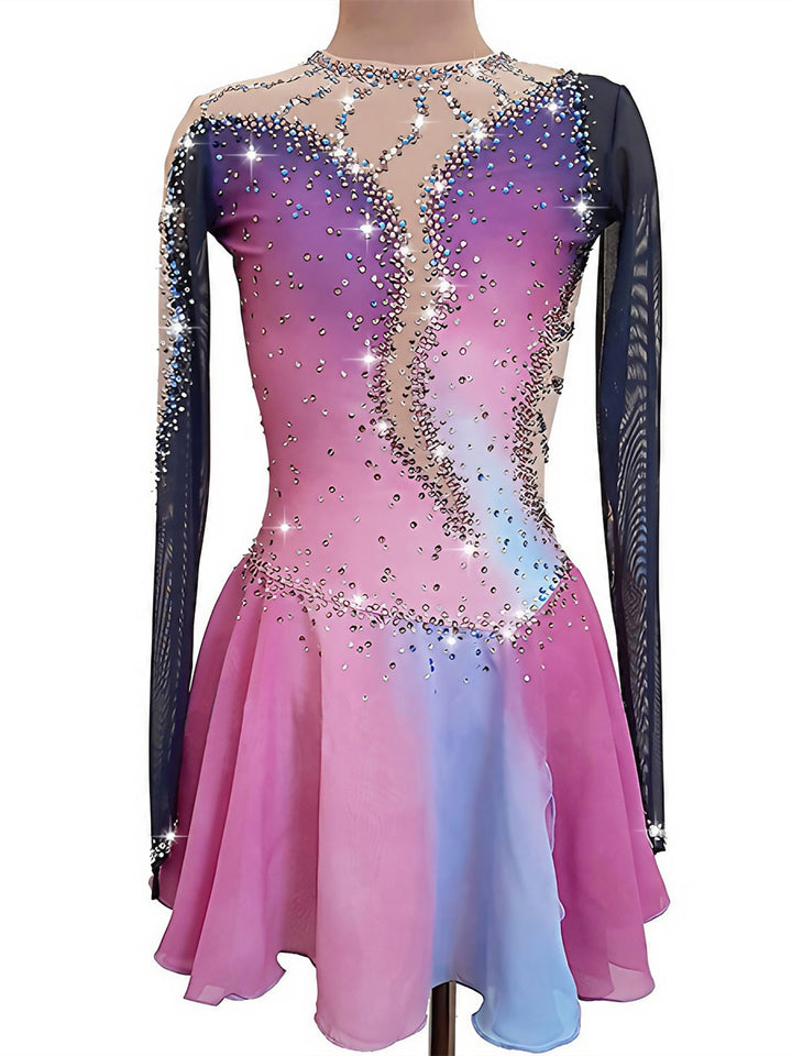 Figure Skating Dress Women's Girls' Ice Skating Dress with Crystal