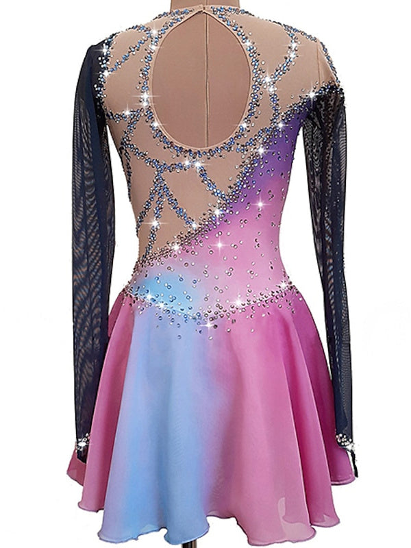 Figure Skating Dress Women's Girls' Ice Skating Dress with Crystal