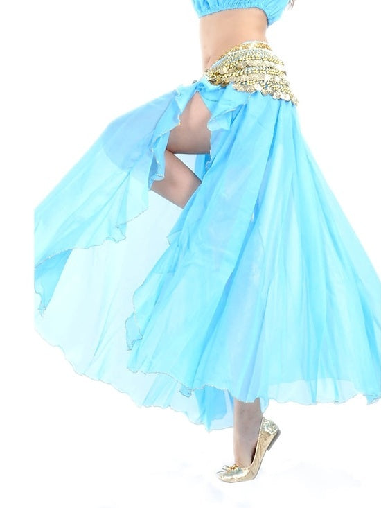 Belly Dance Skirt Split Front Women's Training Performance (WITHOUT Hip Scarf)