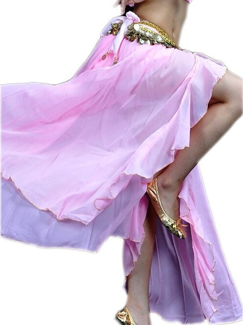 Belly Dance Skirt Split Front Women's Training Performance (WITHOUT Hip Scarf)