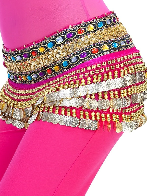 Belly Dance Coin Beading Crystals / Rhinestones Women's Training