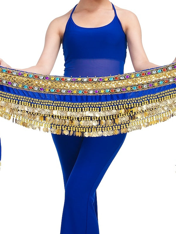 Belly Dance Coin Beading Crystals / Rhinestones Women's Training