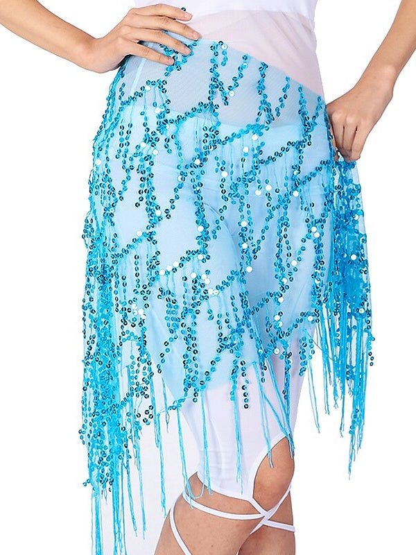 Belly Dance Dance Accessories Belt Glitter Tassel Pure Color Women's Performance