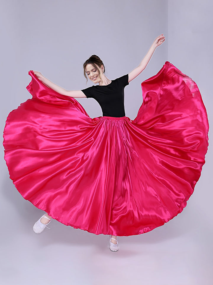 Belly Dance Latin Dance Ballroom Dance Skirts Pure Color Women's Performance