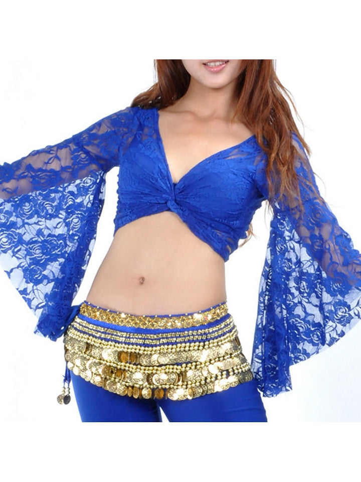 Belly Dance Long Sleeve Top Lace Women's Training Performance