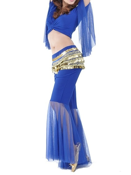 Belly Dance Women's Training 3/4 Length Sleeve Dropped Crystal Cotton