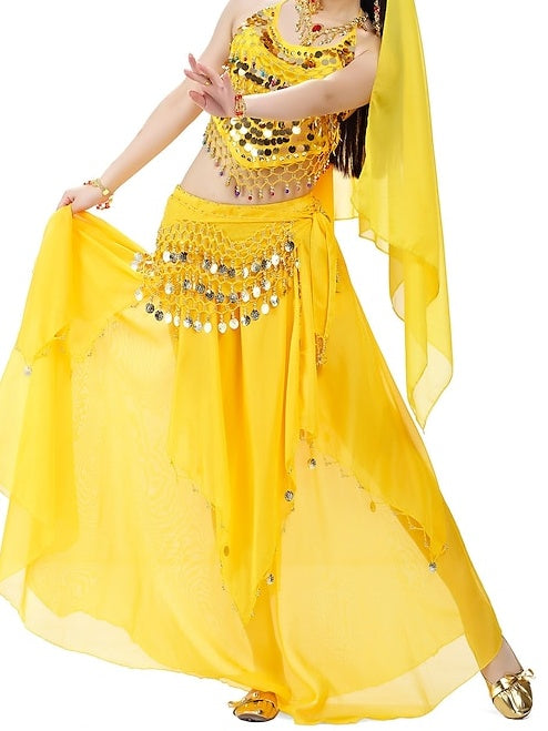 Belly Dance Top Coin Beading Sequin Women's Performance - Mondressy