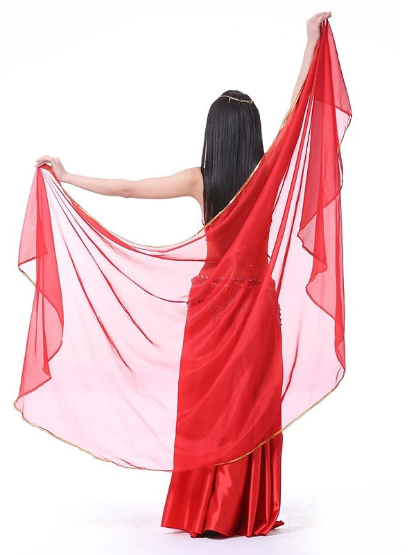 Belly Dance Accessories Veil Hand Scarf Women's Performance Chiffon Scarf Multicolour Practice Props