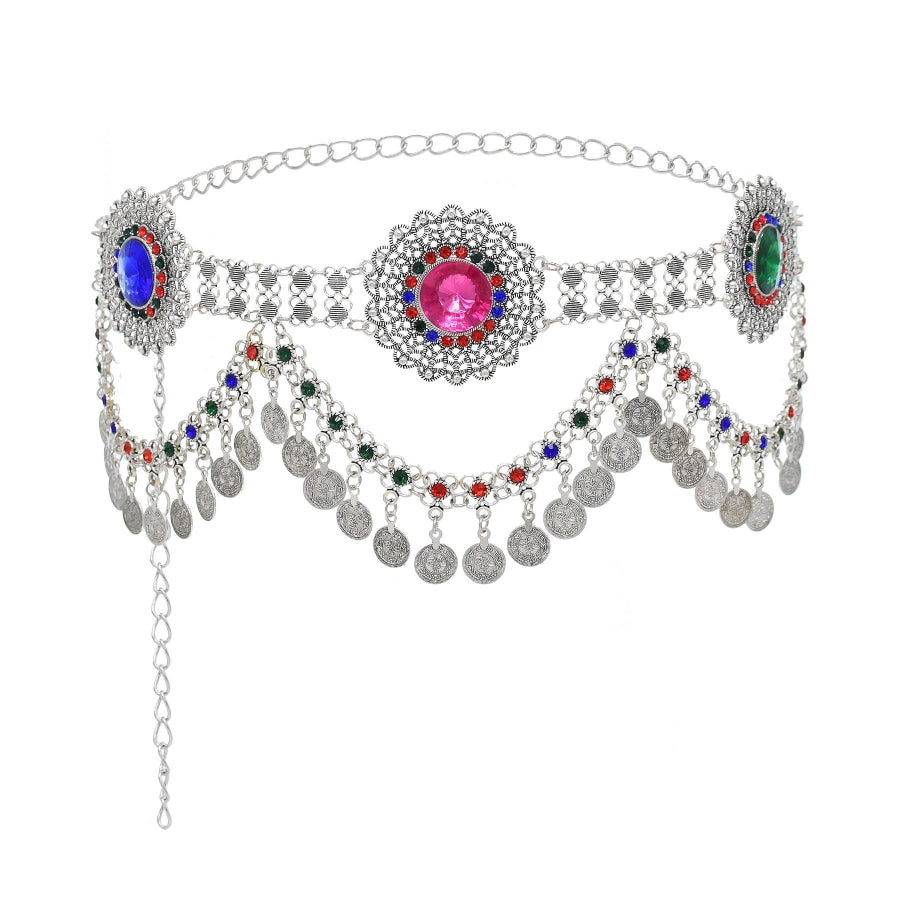Belly Dance Waist Accessory Tassel Women's Performance Theme Party Metal