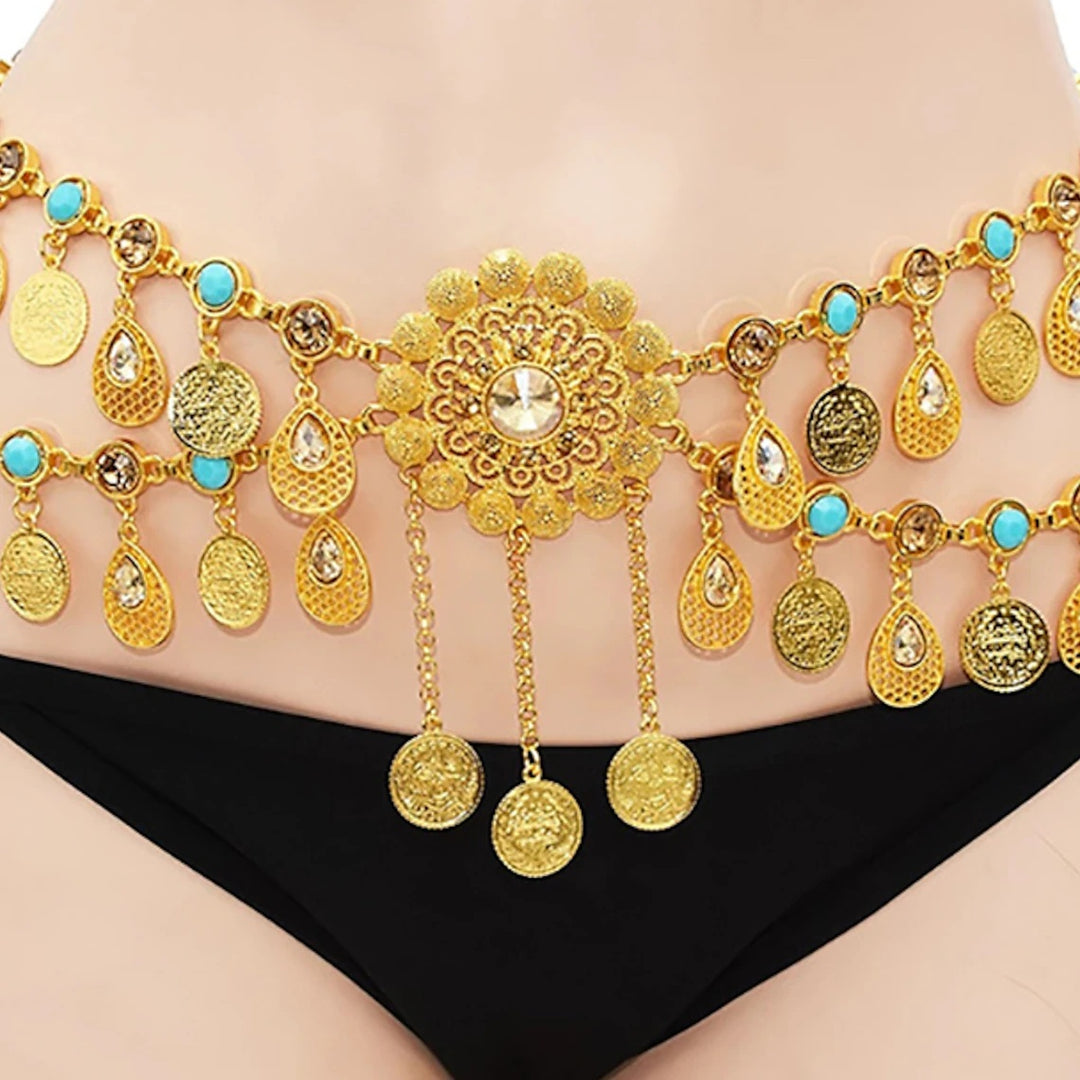 Belly Dance Dance Accessories Belt Glitter Crystal / Rhinestone Metal Chain Women's Performance