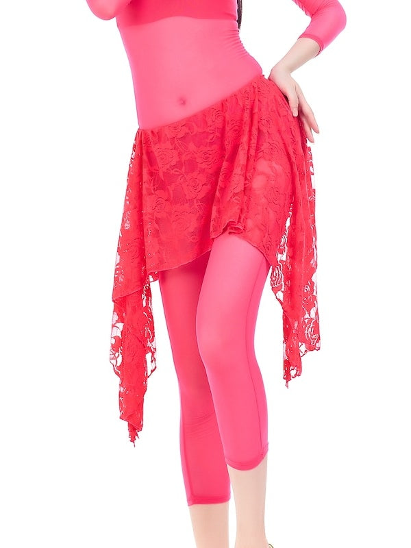 Belly Dance Hip Scarf Lace Women's Training Chiffon