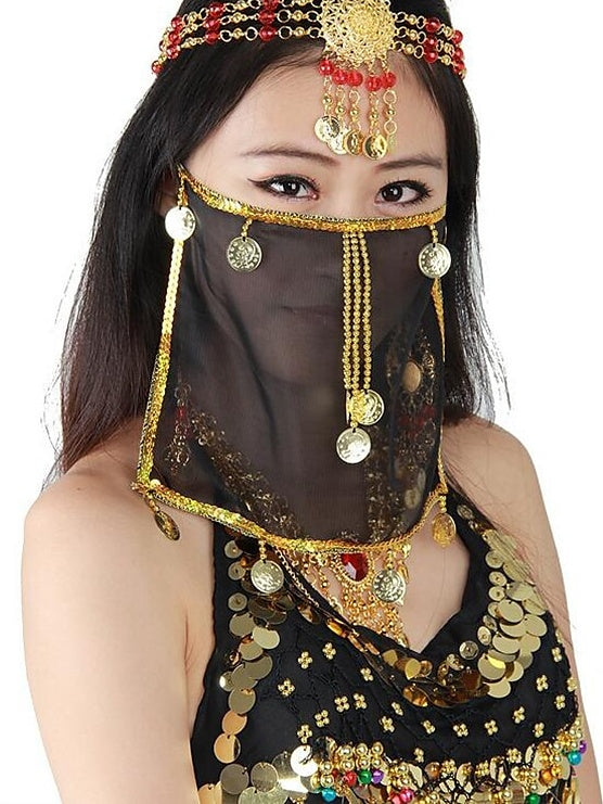 Belly Dance Veil Women's Performance Polyester Sequin Veil