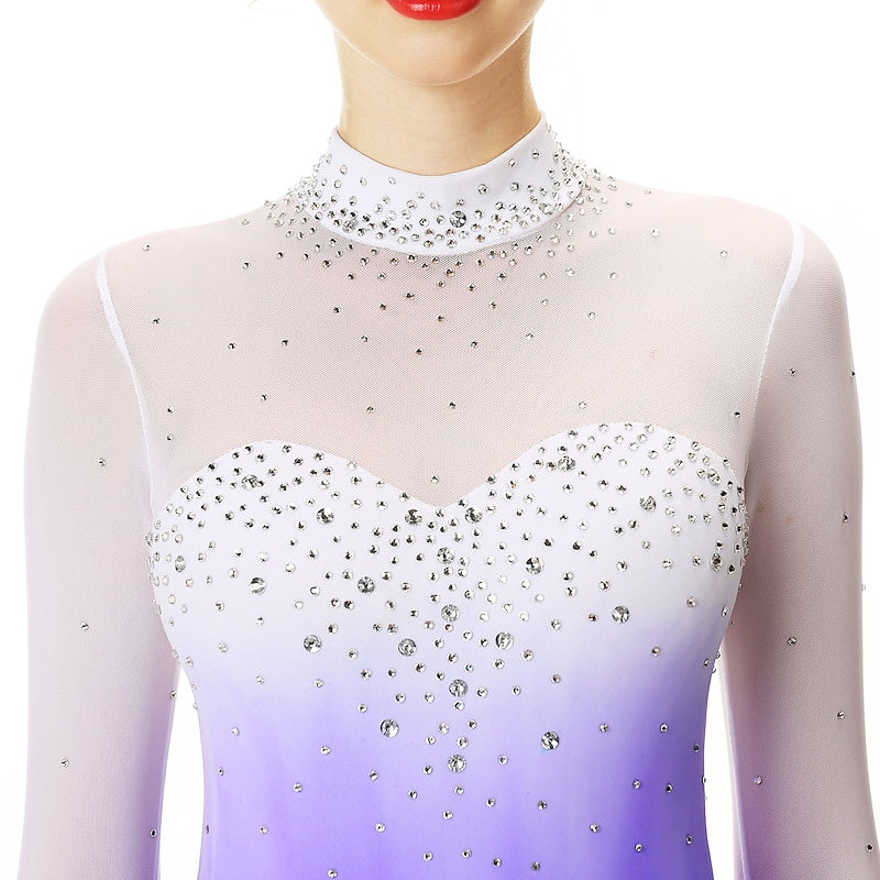 Figure Skating Women's Girls' Training Practice Sparkly Ice Skating Dress