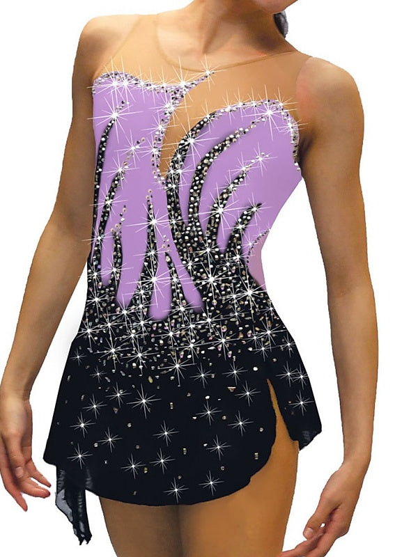 Figure Skating Women's Girls' Training Practice Sleeveless Ice Skating Dress