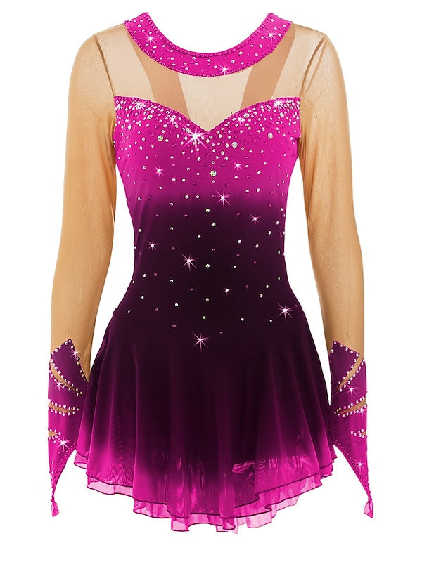 Figure Skating Dancewear Dress Women's Girls' Ice Skating Dress Spandex High Elasticity Skating Figure Skating