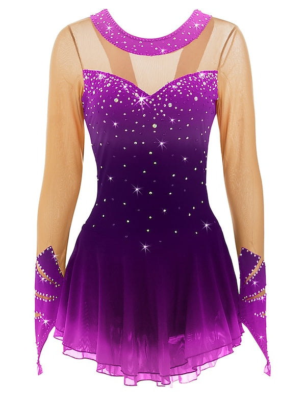 Figure Skating Dancewear Dress Women's Girls' Ice Skating Dress Spandex High Elasticity Skating Figure Skating