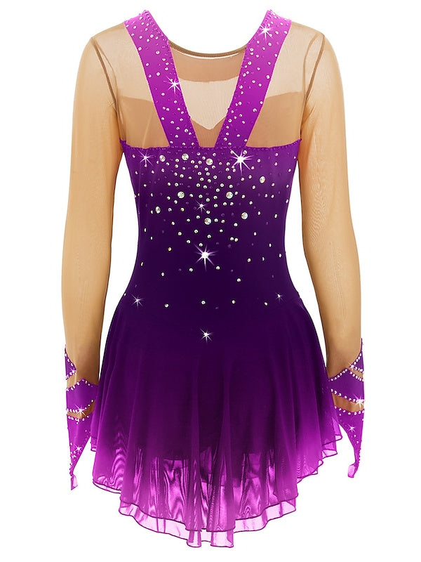 Figure Skating Dancewear Dress Women's Girls' Ice Skating Dress Spandex High Elasticity Skating Figure Skating