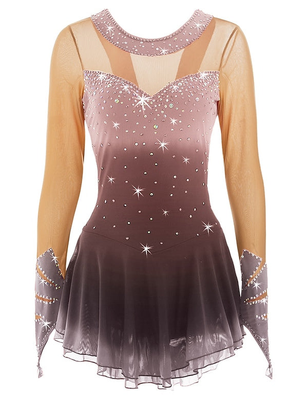 Figure Skating Dancewear Dress Women's Girls' Ice Skating Dress Spandex High Elasticity Skating Figure Skating